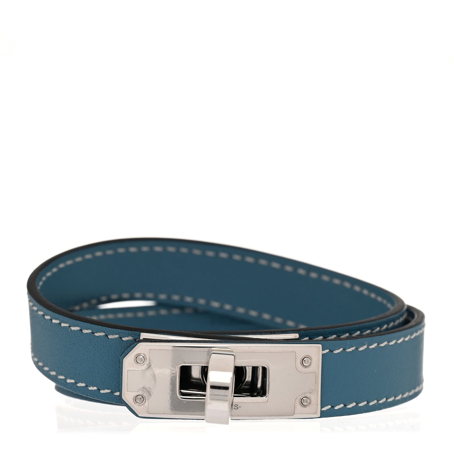 Swift Kelly Double Tour Bracelet T4 New Blue Jean