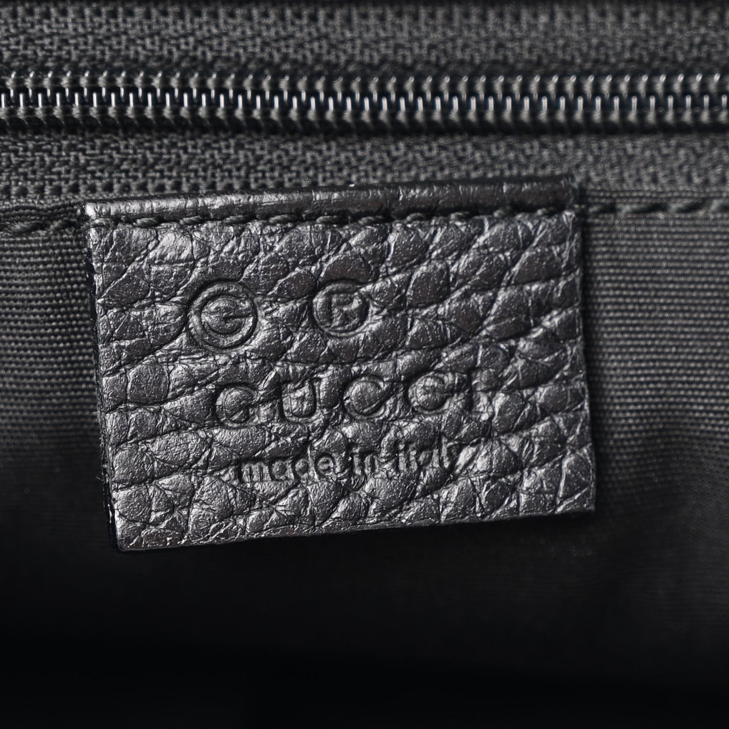 Guccissima Suede Crossbody Bag Black