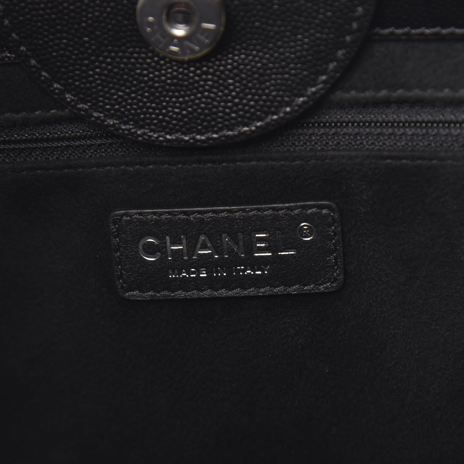 Chanel Caviar Small Studded Deauville Tote Black 6 of 11
