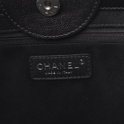 Chanel Caviar Small Studded Deauville Tote Black 6 of 11