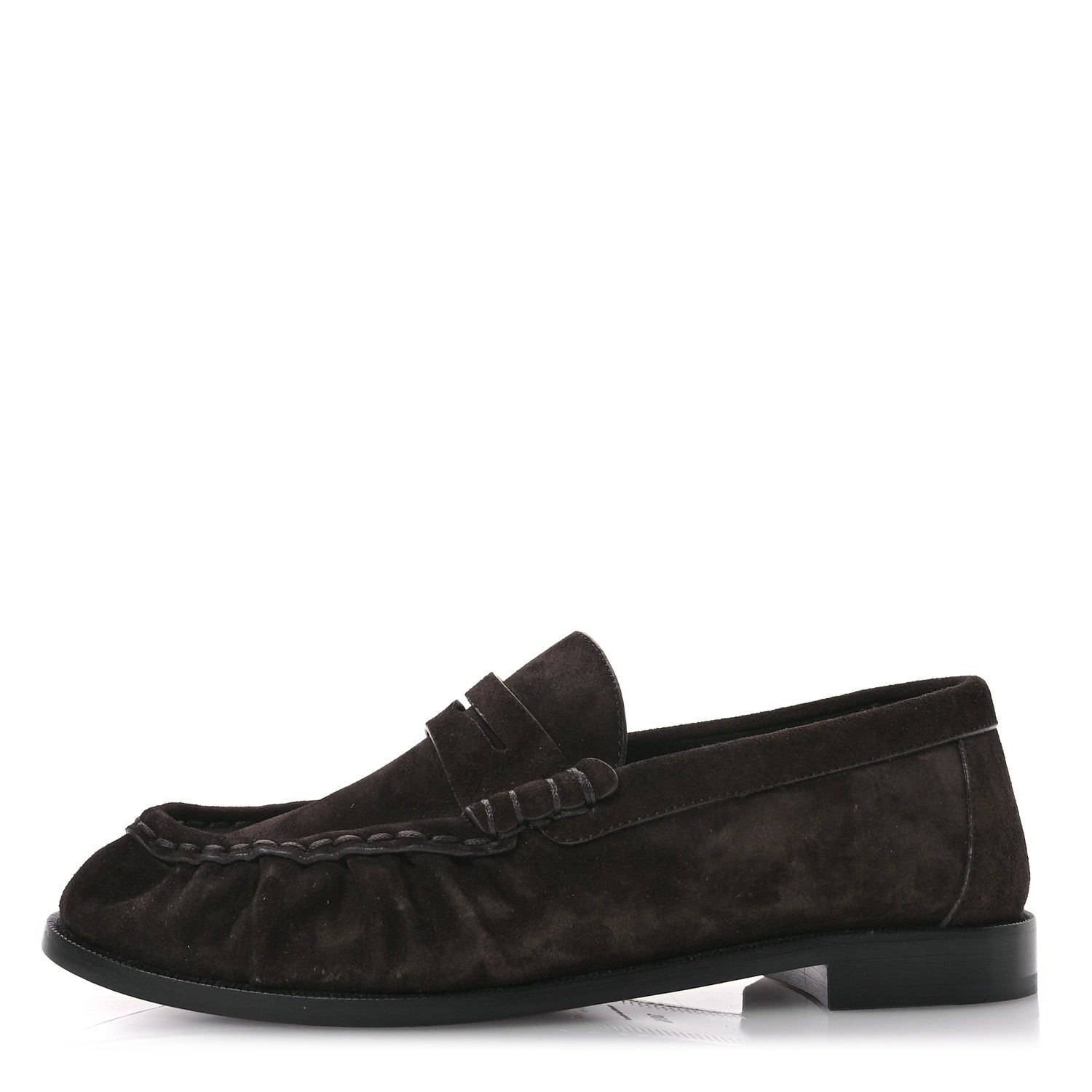 Saint Laurent Suede Le Loafer Penny Slippers 36.5 Dark Chocolate 1 of 9