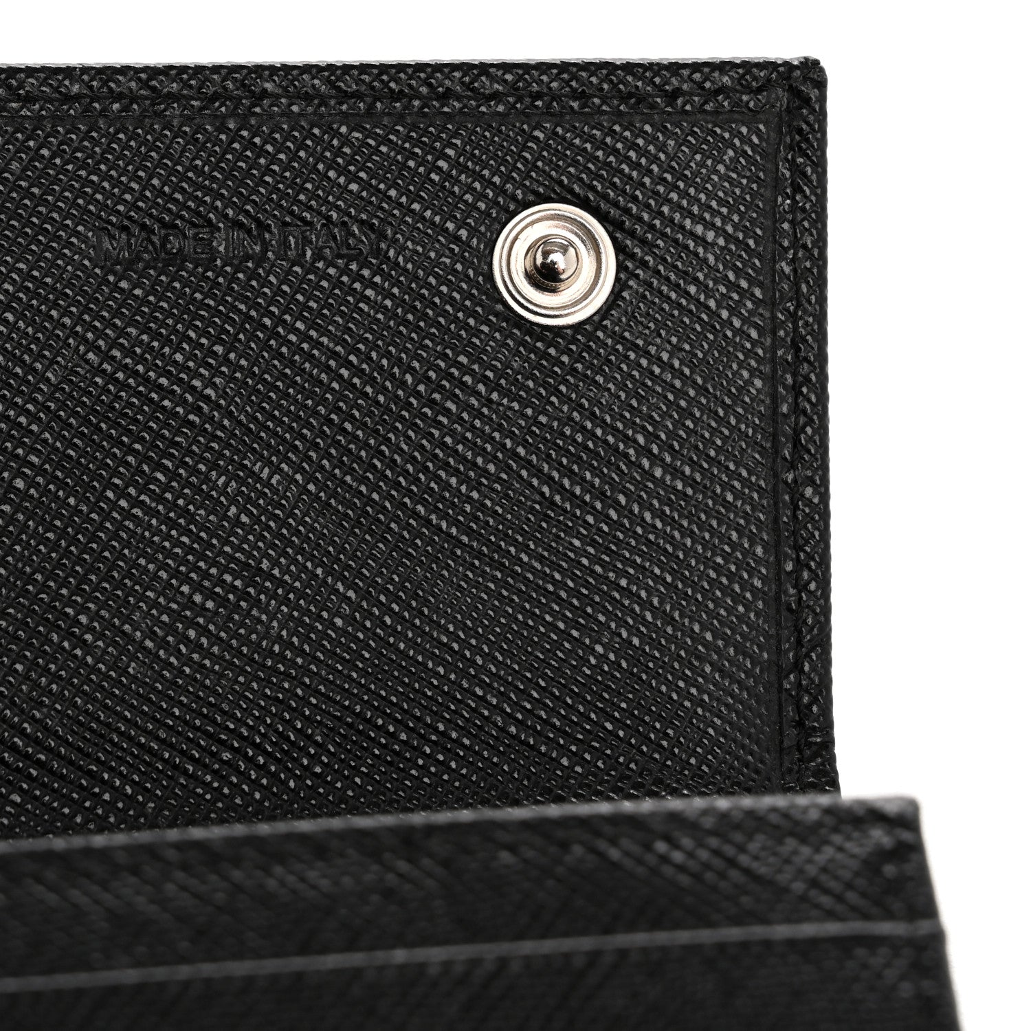 Prada Saffiano Triangle Continental Flap Wallet Black 7 of 11
