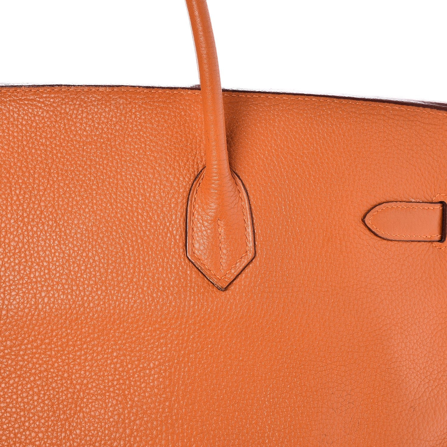 Hermes Taurillon Clemence Birkin 40 Orange 33 of 39