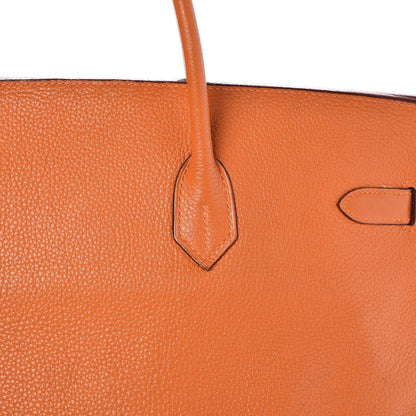 Hermes Taurillon Clemence Birkin 40 Orange 33 of 39