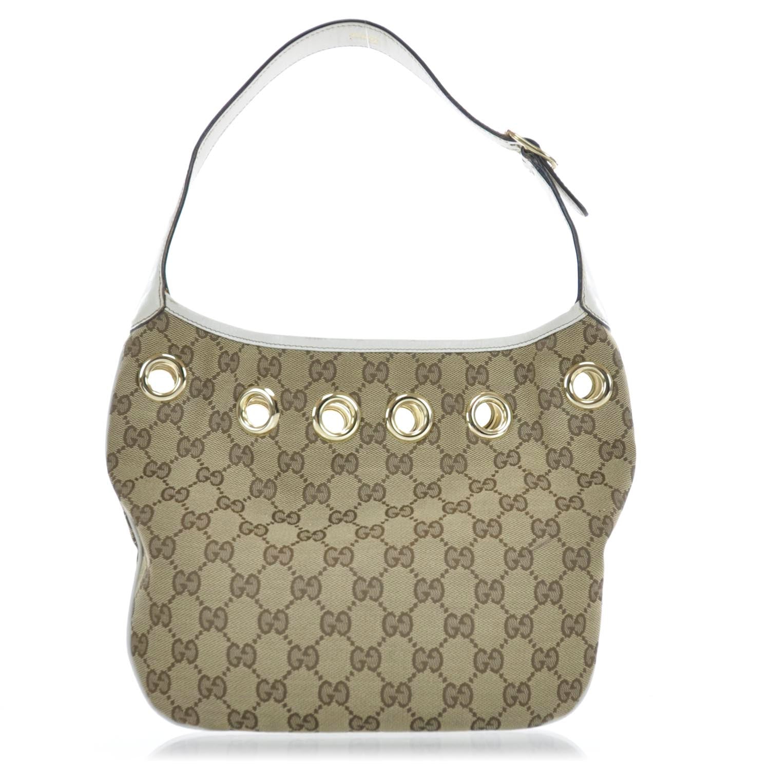 Gucci Monogram Positano Hobo White 1 of 9