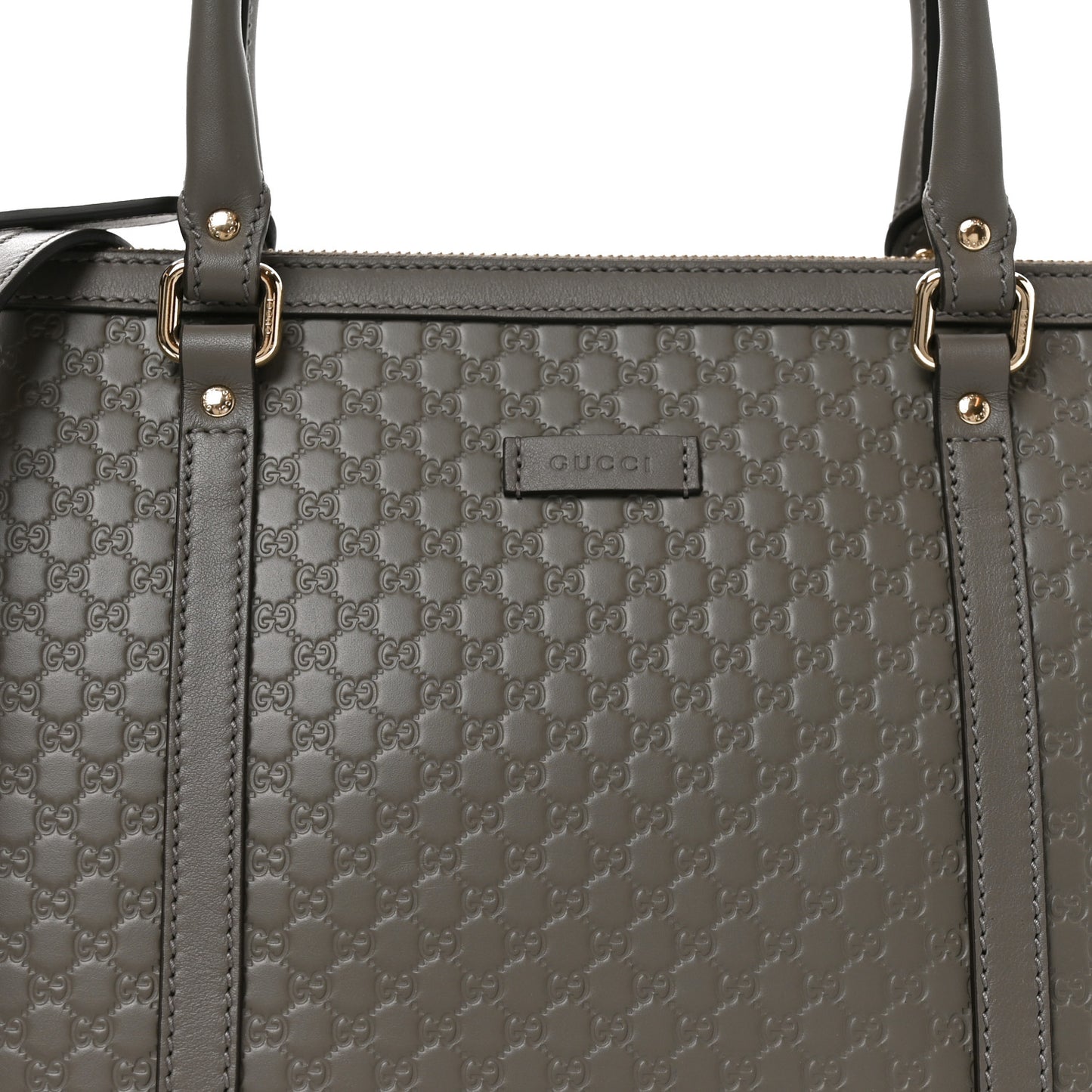 Soft Microguccissima Small Zippered Satchel Loess