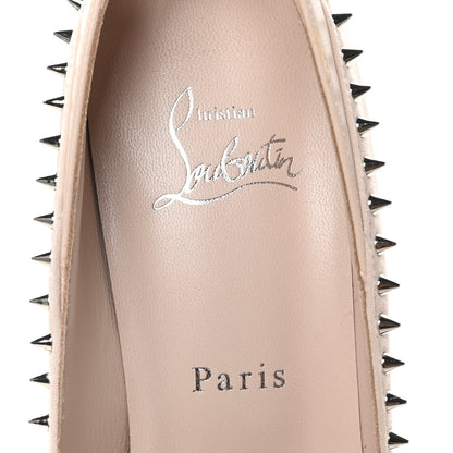 Christian Louboutin Veau Velours Duvette 100 Pumps 37 Leche 7 of 8