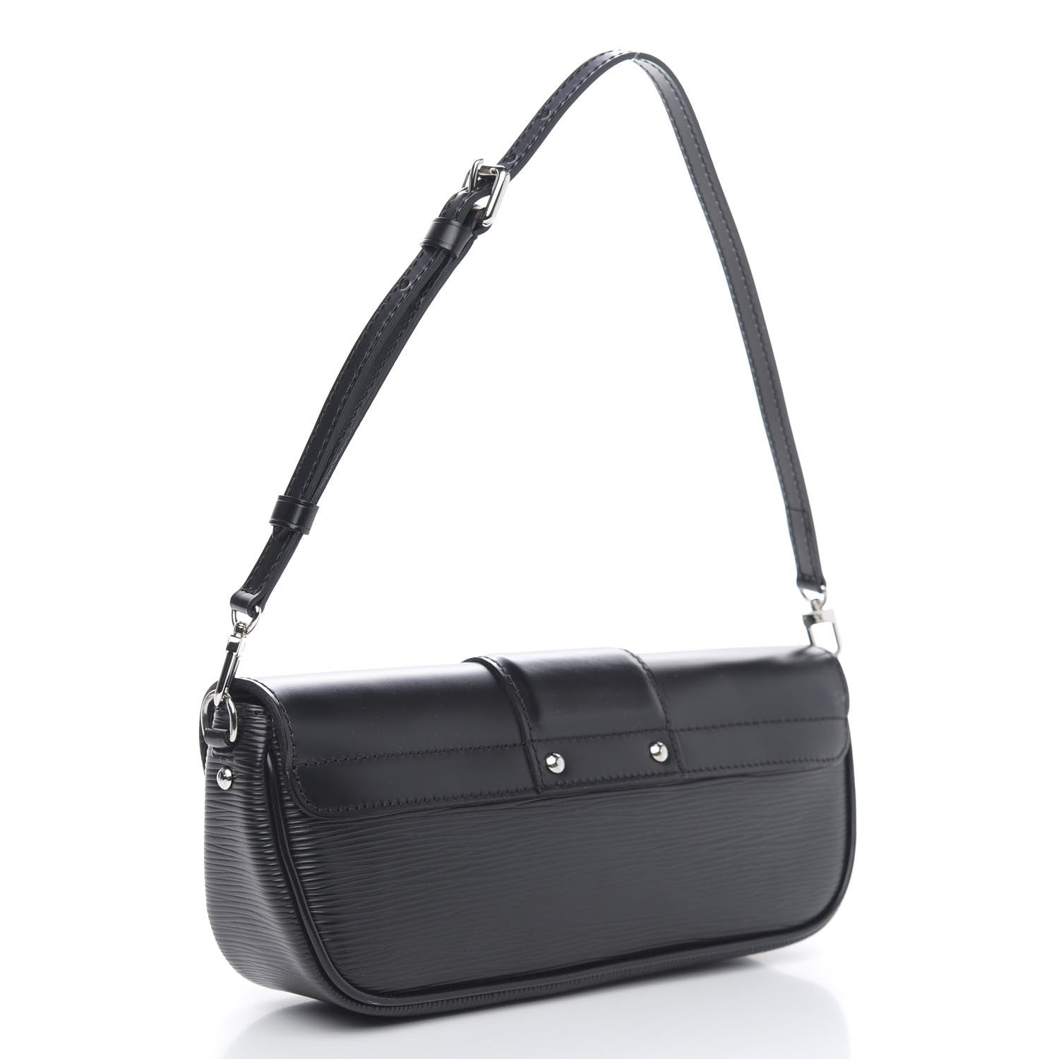 Louis Vuitton Epi Montaigne Clutch Black 3 of 9