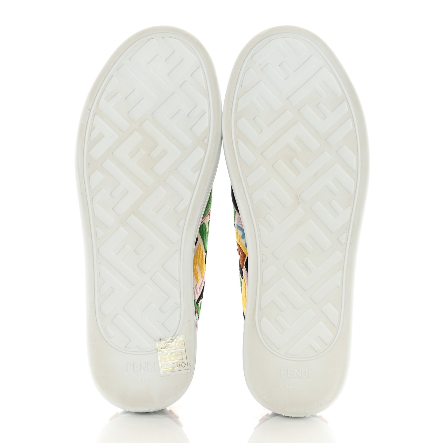 X SARA COLEMAN Canvas FF Vertigo Embroidered Womens Rise Slip On Sneakers 37 Grezzo Multicolor