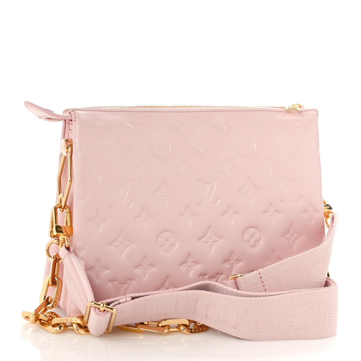 Louis Vuitton Lambskin Embossed Monogram Coussin PM Rose 3 of 8