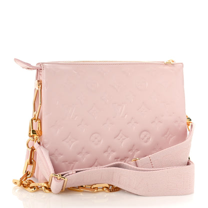 Louis Vuitton Lambskin Embossed Monogram Coussin PM Rose 3 of 8