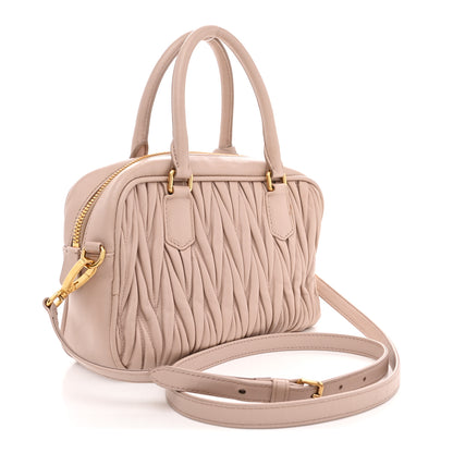 Miu Miu Nappa Matelasse Arcadie Top Handle Bag Cameo Powder Pink 3 of 15