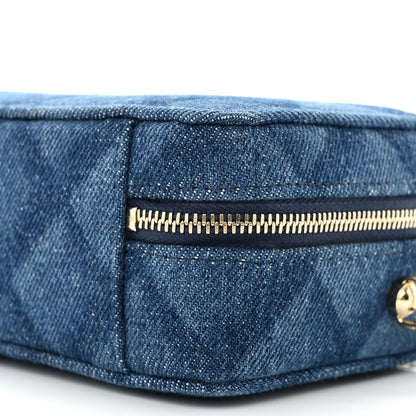 Chanel Printed Denim CC Camera Case Blue 10 of 11