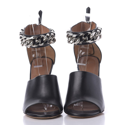 Givenchy Lambskin Ankle Chain Platform Sandals 37 Black 2 of 9