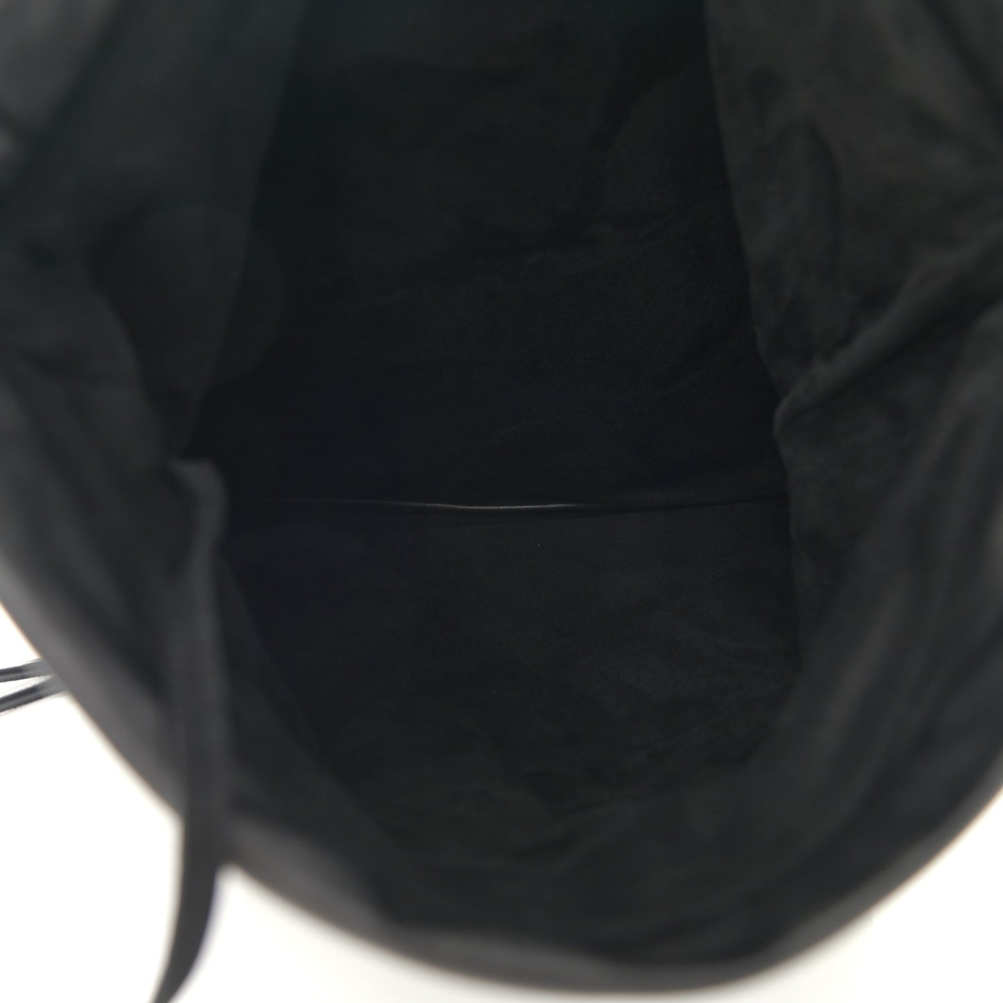 Lambskin Teddy Drawstring Bag Black