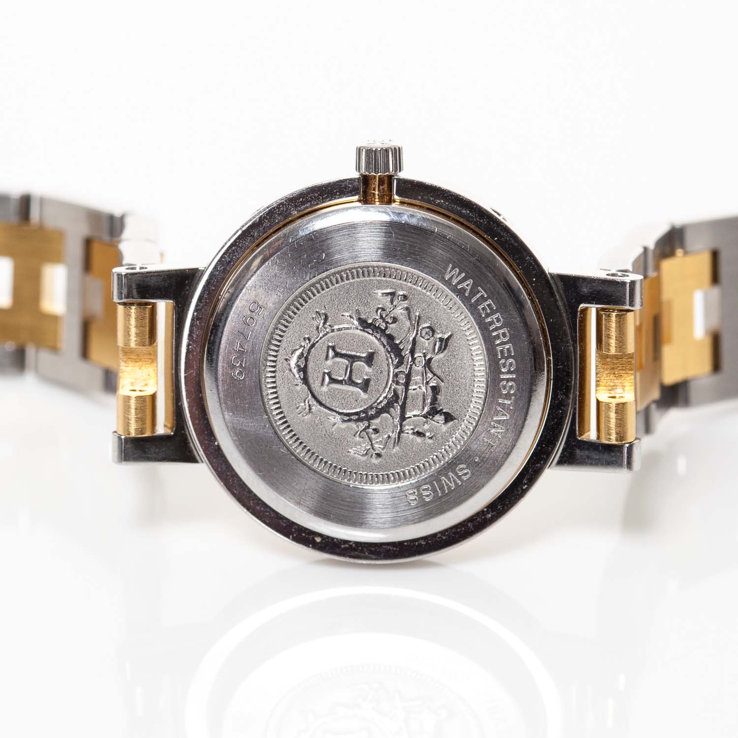 Hermes Stainless Steel 24mm Clipper Quartz Watch Gold 3 of 6