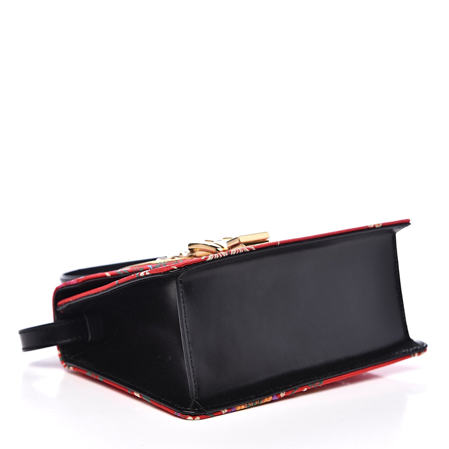 Jacquard Floral Mini Sylvie Top Handle Bag Red Multicolor Black