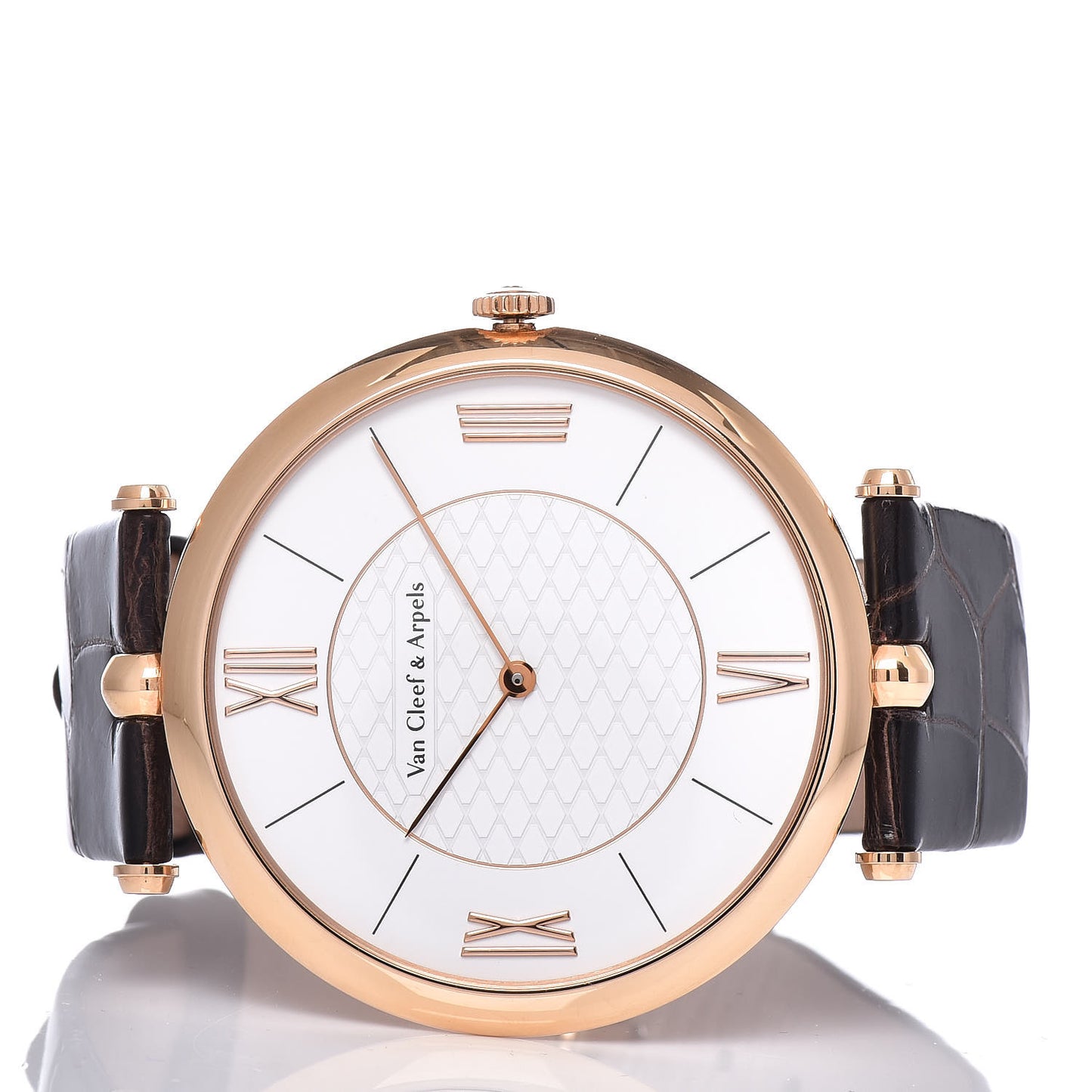 18K Rose Gold Alligator Diamond 42mm Pierre Arpels Automatic Watch