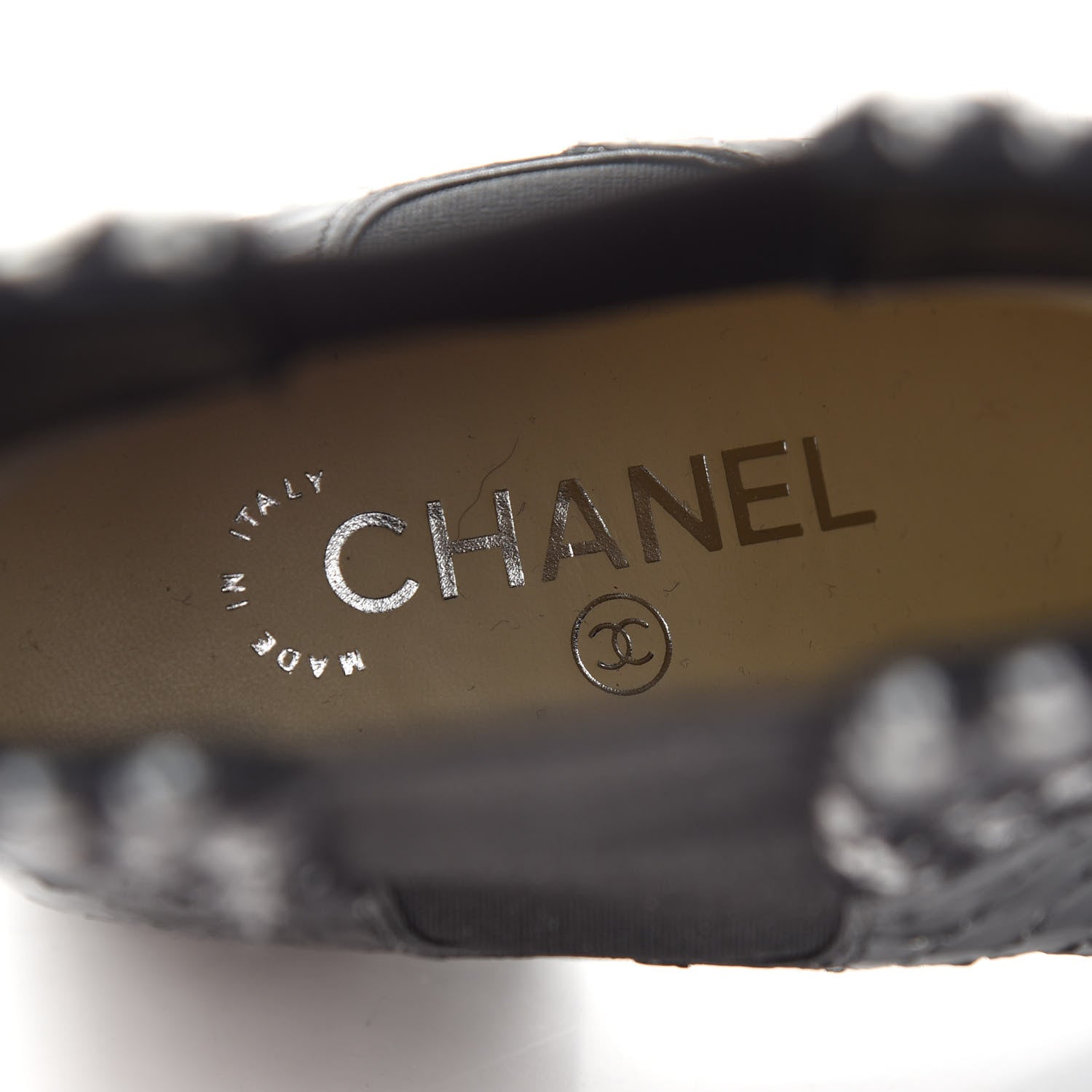 Chanel Fantasy Tweed Snakeskin Short Boots 37 Black 7 of 8