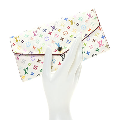 Louis Vuitton Monogram Multicolor Sarah Wallet NM White Litchi 2 of 8