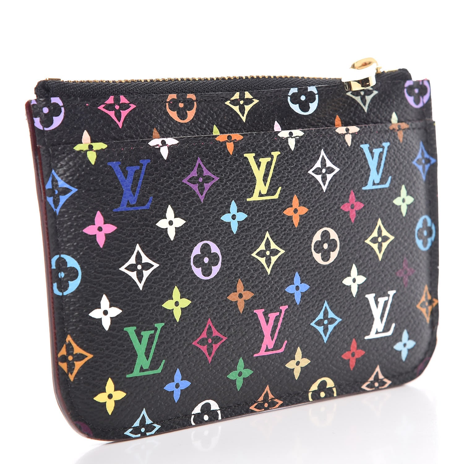Louis Vuitton Monogram Multicolor Key Pouch Black Grenade 3 of 8