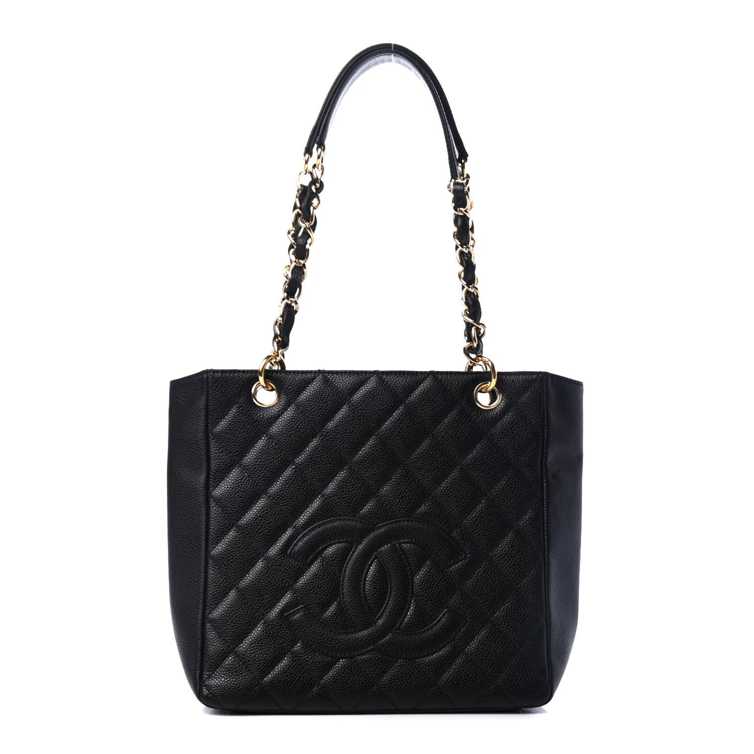 Chanel Caviar Quilted Petit Shopping Tote PST Black 1 of 4