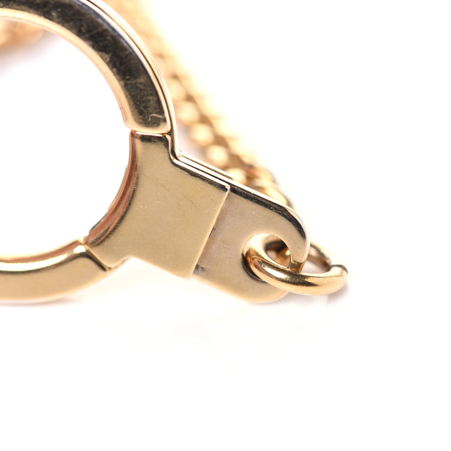 Louis Vuitton Metal Pochette Extender Key Ring Chain Gold 3 of 7