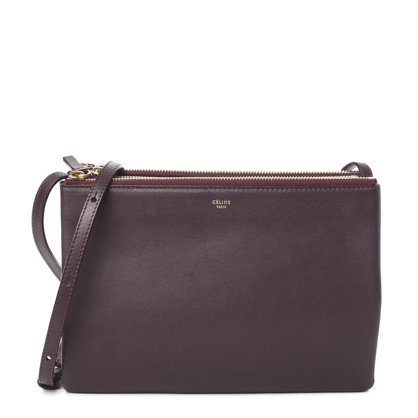 Lambskin Large Trio Crossbody Bag Burgundy