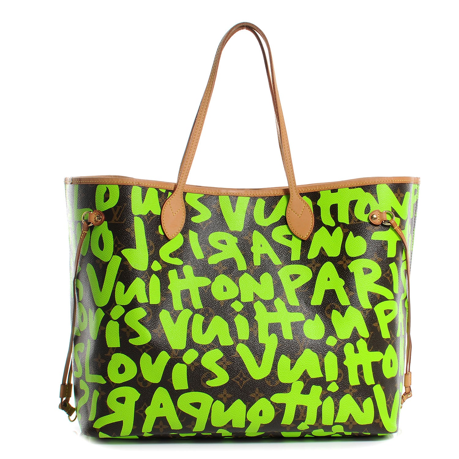 Louis Vuitton Monogram Graffiti Neverfull GM Green 1 of 7