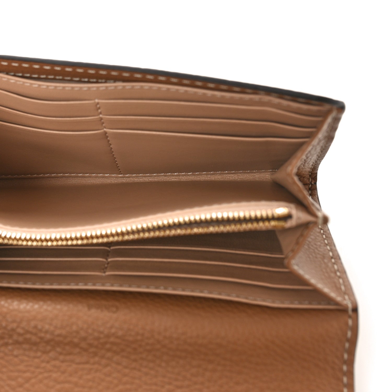Chloe Calfskin Marcie Continental Flap Wallet Nut 5 of 8