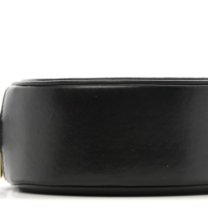 Celine Smooth Calfskin Cuir Triomphe Oval Bag Black 8 of 9