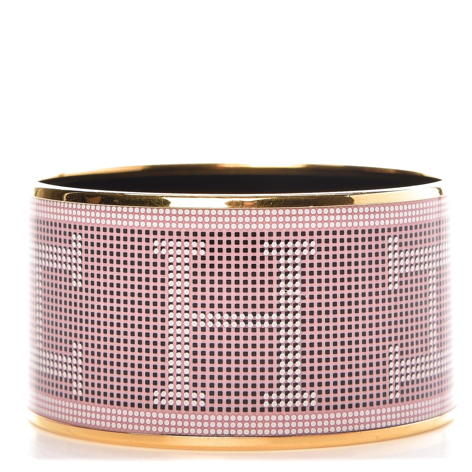Hermes Enamel Printed Recherche H Extra Wide Bracelet 65 1 of 5