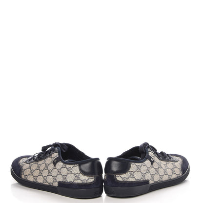 Gucci GG Plus Monogram Suede Mens Low Top Sneakers 12.5 Blue 5 of 11