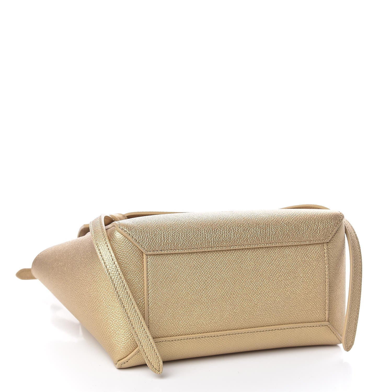 Celine Laminated Calfskin Nano Belt Bag Gold 4 of 10