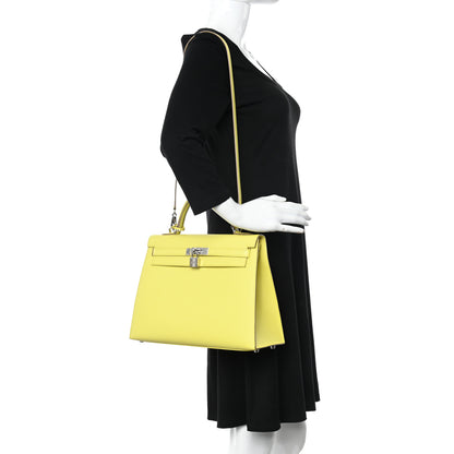 Hermes Epsom Kelly Sellier 32 Soufre 2 of 17