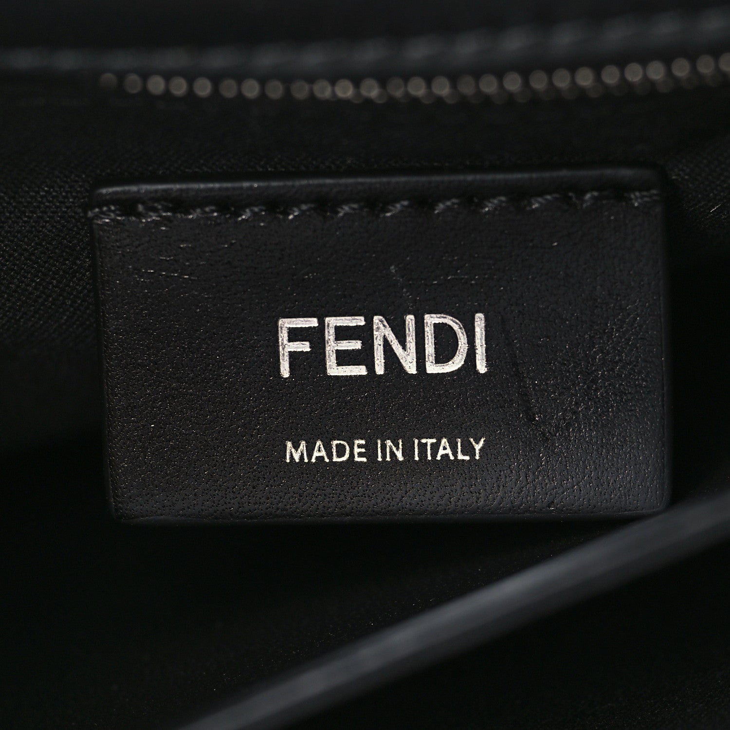 Fendi Nappa FF 1974 Embossed Baguette Clutch Black 6 of 10