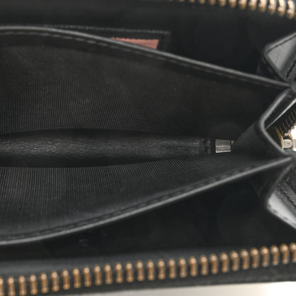 Gucci Calfskin GucciGhost Zip Around Card Case Black New Acquamarine 5 of 12