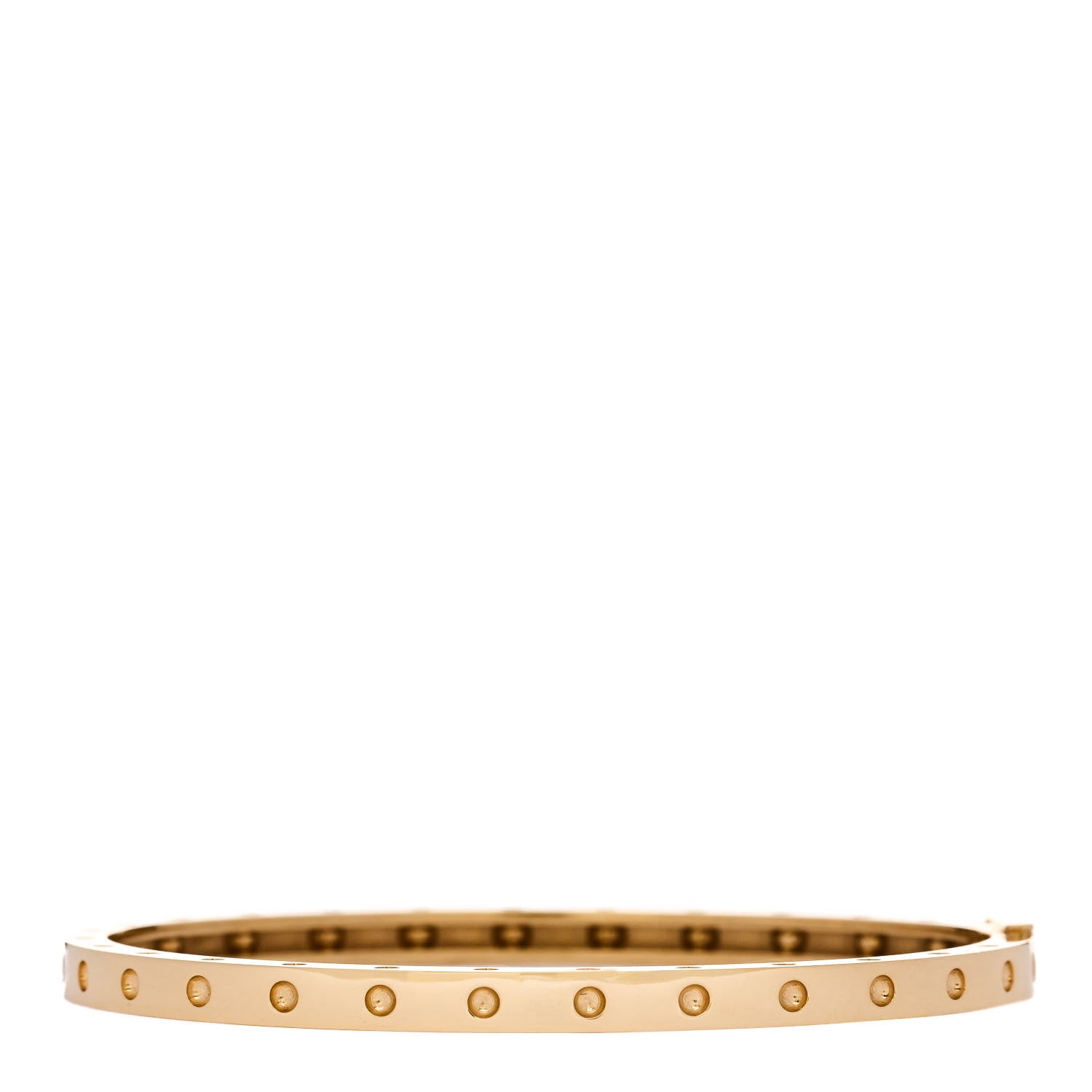 Roberto Coin 18K Yellow Gold Symphony Pois Moi Oval Bangle Bracelet 1 of 3