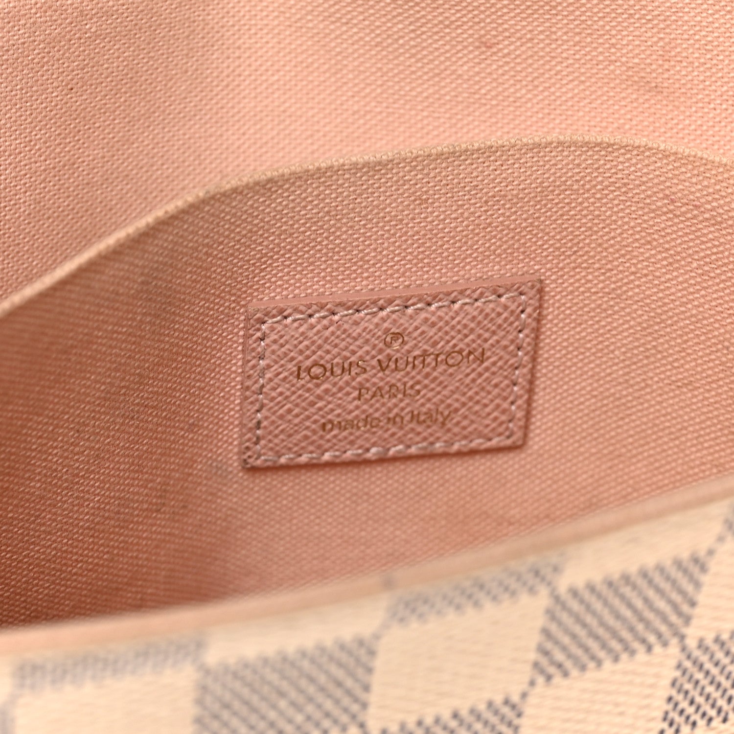 Louis Vuitton Damier Azur Pochette Felicie Chain Wallet Rose Ballerine 6 of 11