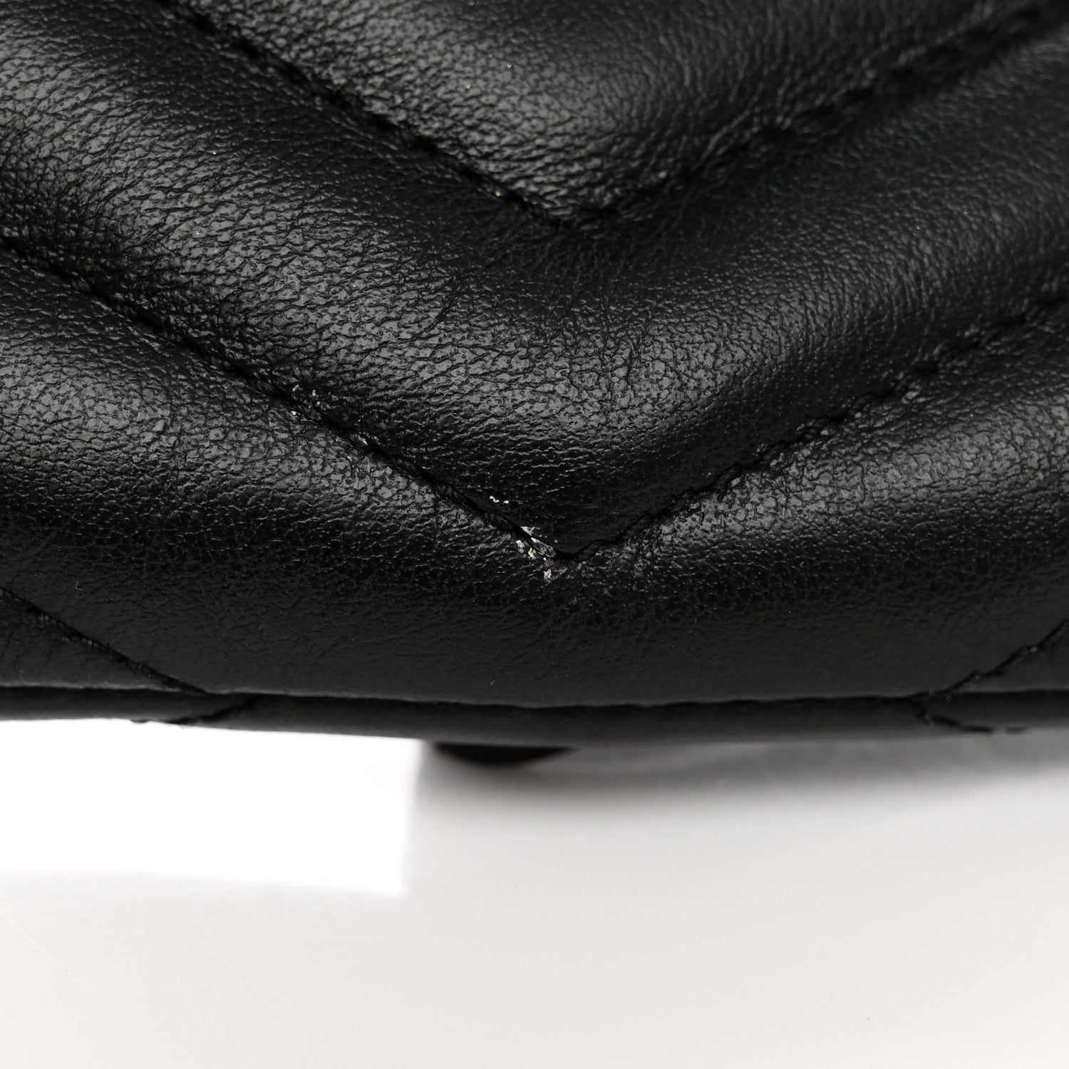 Saint Laurent Calfskin Matelasse Chevron Monogram A5 Wristlet Black 11 of 13