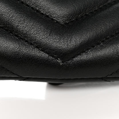 Saint Laurent Calfskin Matelasse Chevron Monogram A5 Wristlet Black 11 of 13