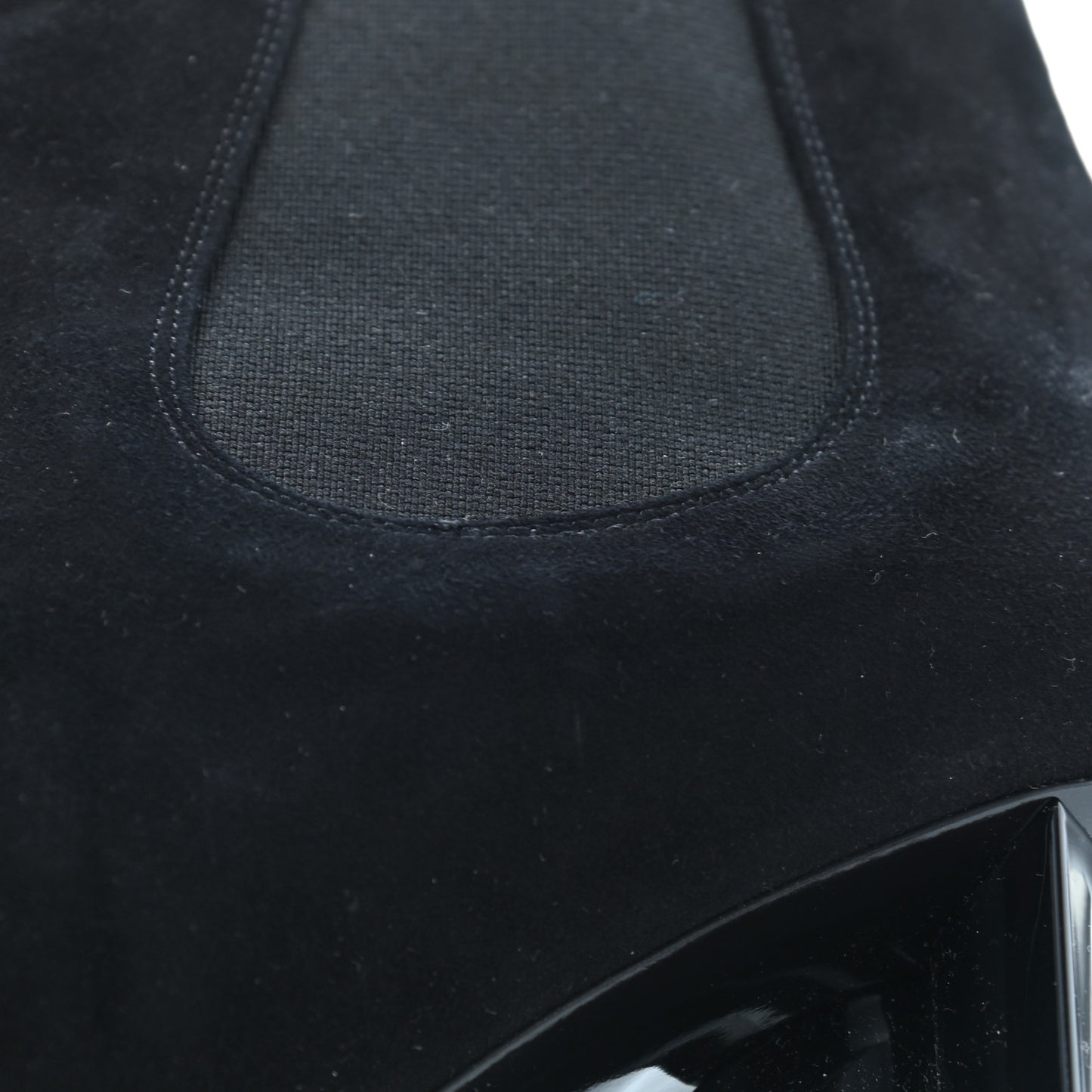 Suede Monogram Uniformes Cap Toe Chelsea 80mm Ankle Boots 40 Black