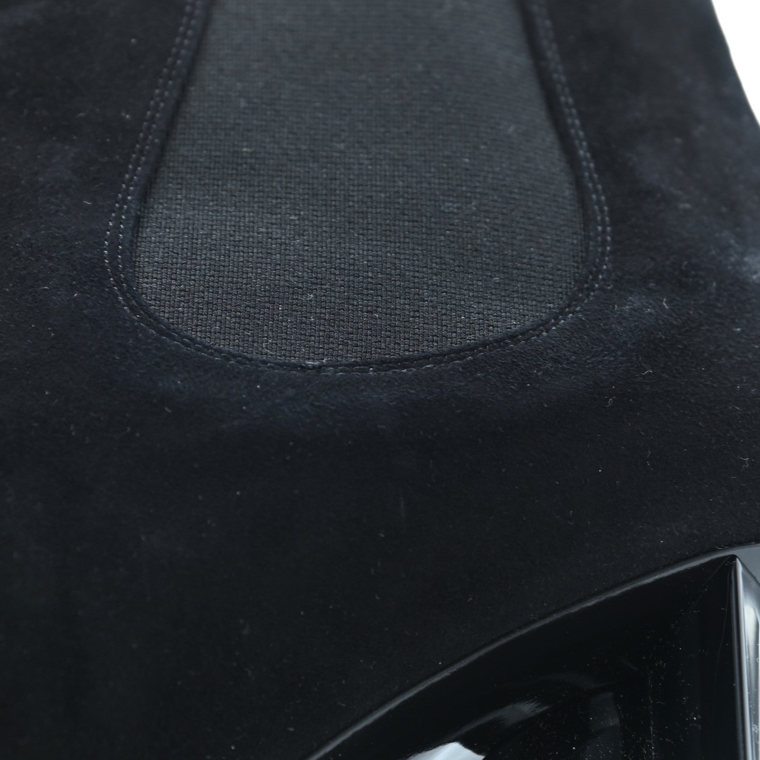 Louis Vuitton Suede Monogram Uniformes Cap Toe Chelsea 80mm Ankle Boots 40 Black 9 of 11