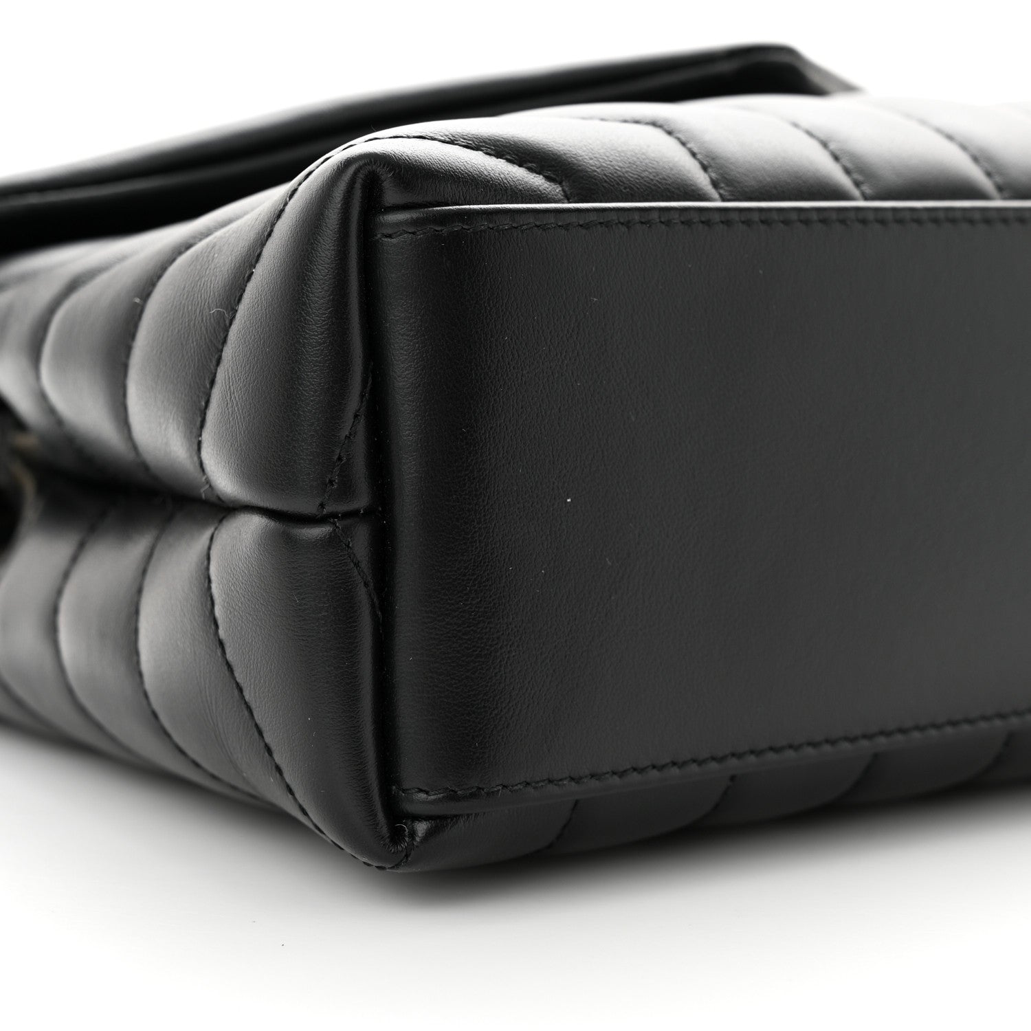 Saint Laurent Calfskin Y Quilted Monogram Small Loulou Chain Satchel Black 9 of 12