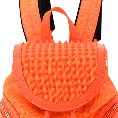 Christian Louboutin Calfskin Spiked Small Explorafunk Backpack Fluo Orange 8 of 13
