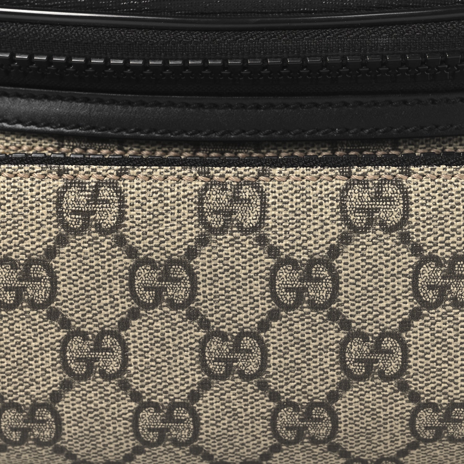 Gucci GG Supreme Monogram Belt Bag Black 8 of 10