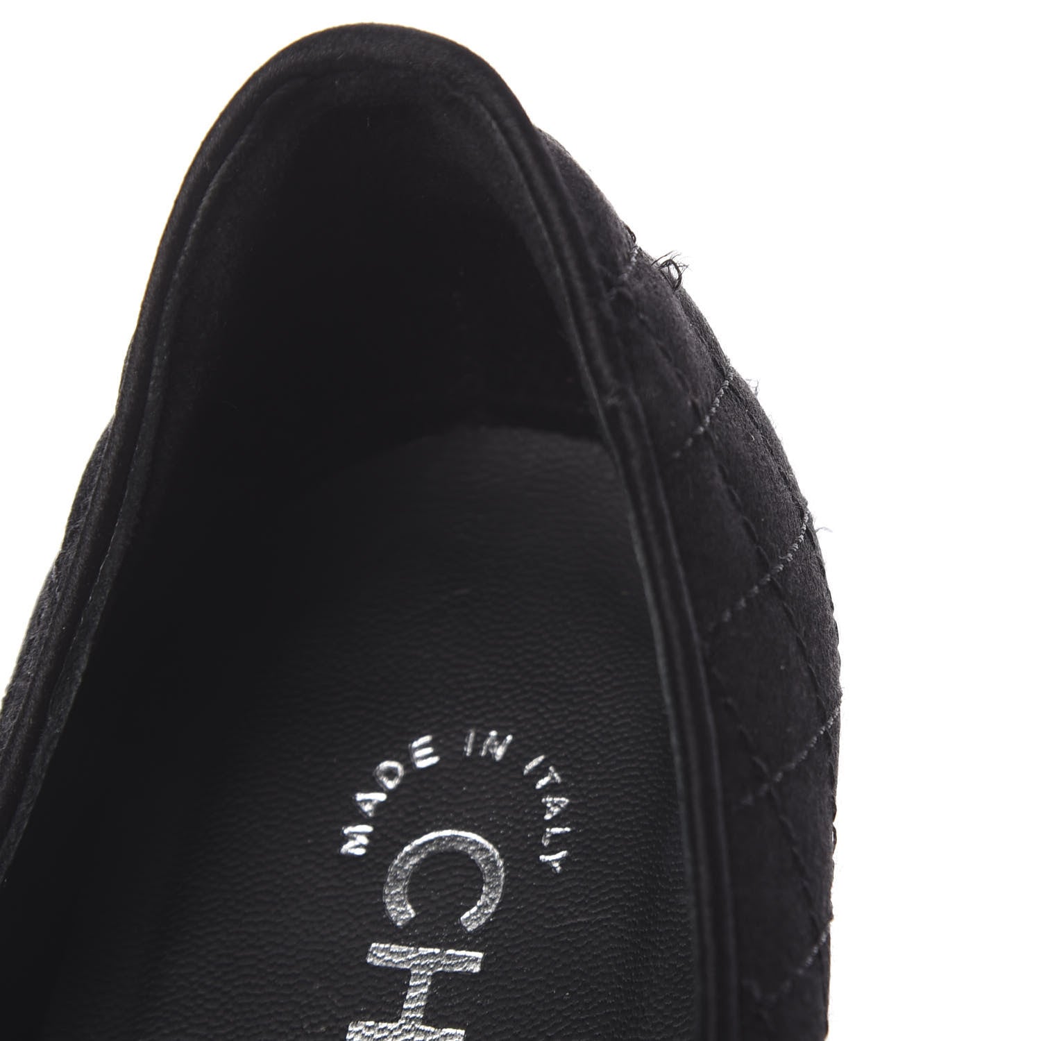 Chanel Satin Quilted Metallic Calfskin Cap Toe Mary Jane Pumps 38.5 Black 10 of 13