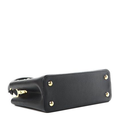 Louis Vuitton Taurillon Studded Sol Capucines PM Black 4 of 11