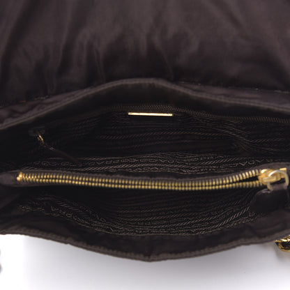 Prada Nylon Tessuto Chain Shoulder Bag Ebano 5 of 10