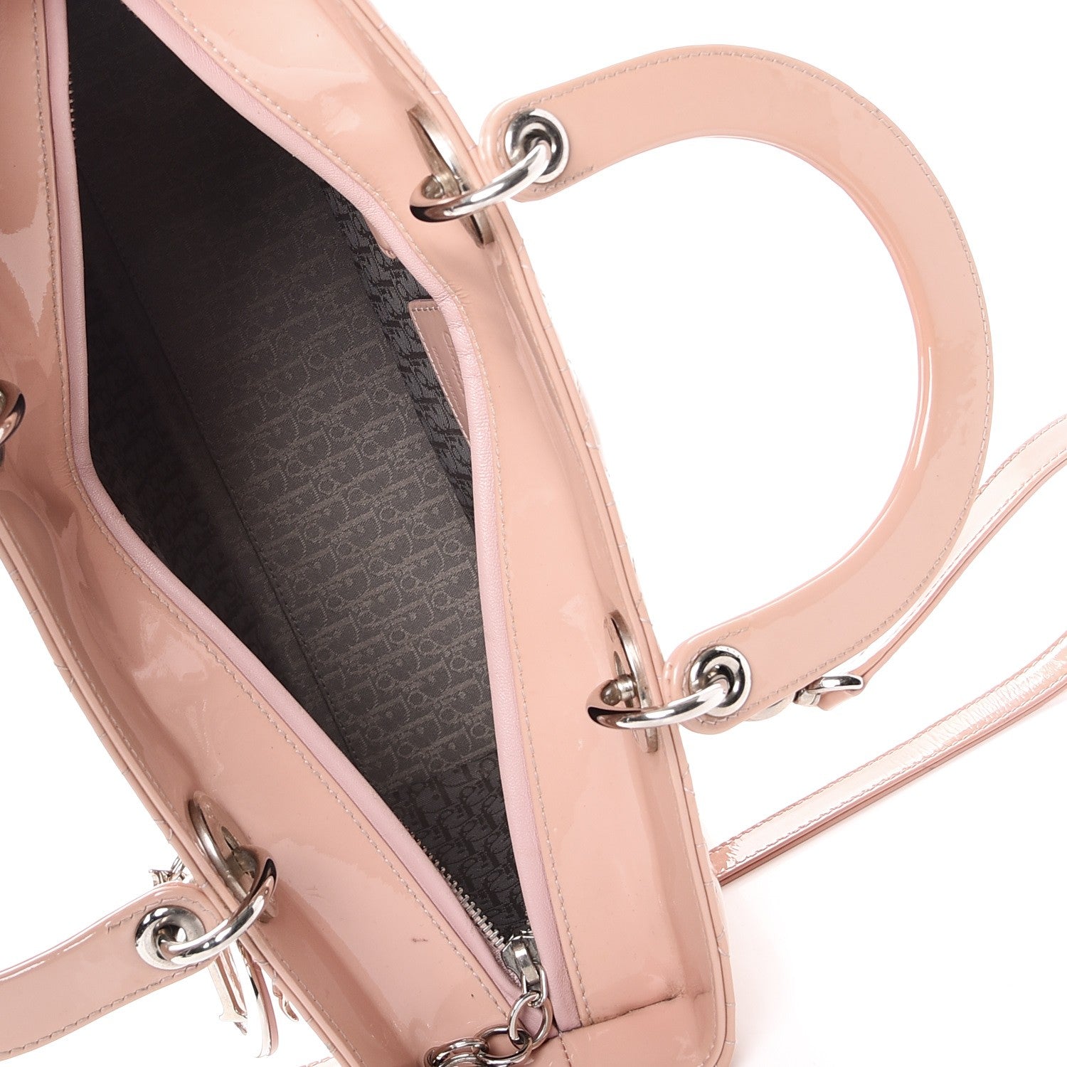 Christian Dior Patent Cannage Large Lady Dior Light Pink 6 of 10